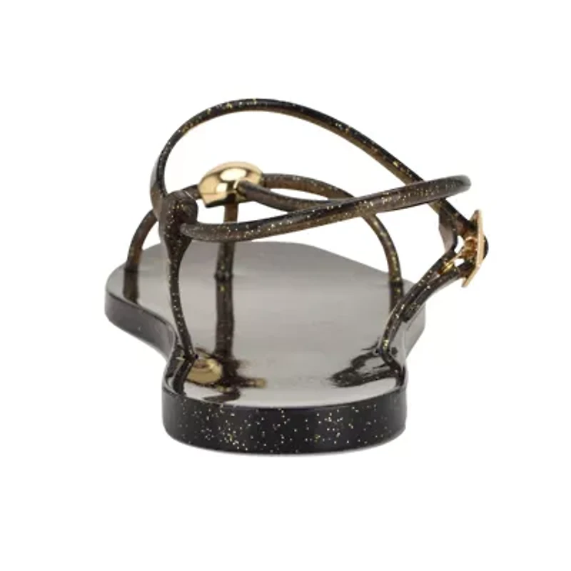 Shells Square Toe Flat Casual Sandals