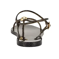 Shells Square Toe Flat Casual Sandals