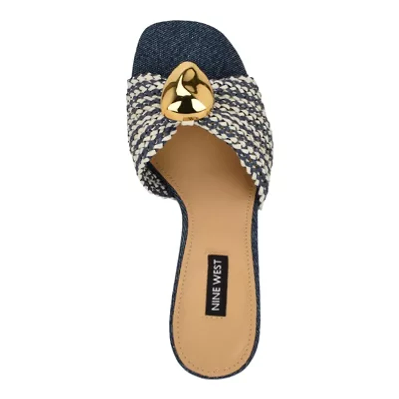 Nessla Slip-on Square Toe Dress Wedge Sandals