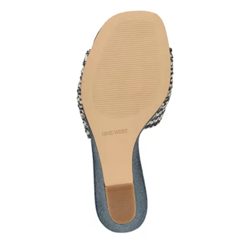 Nessla Slip-on Square Toe Dress Wedge Sandals