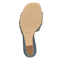 Nessla Slip-on Square Toe Dress Wedge Sandals