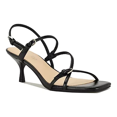 Hallow Square Toe Strappy Dress Sandals