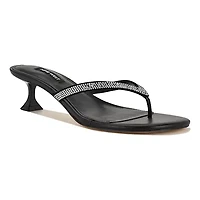 Cruiseh Slip-on Kitten Heel Dress Sandals