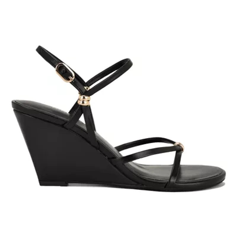 Deklyn Round Toe Strappy Dress Wedge Sandals