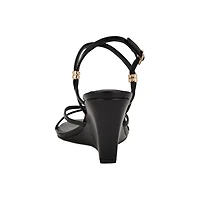 Deklyn Round Toe Strappy Dress Wedge Sandals