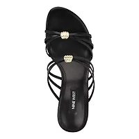 Grece Slip-on Round Toe Strappy Dress Sandals