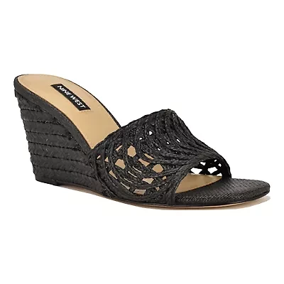 Nimma Slip-on Square Toe Wedge Sandals
