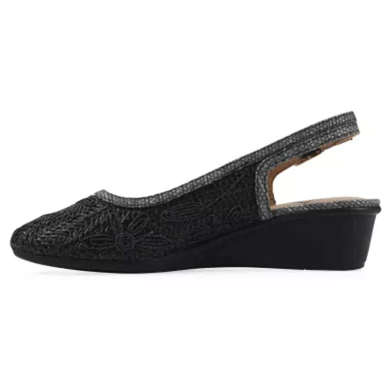 Boris Slingback Wedge - Wide Width