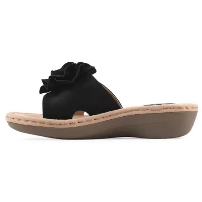 Casmyn Floral Mini Wedge Sandal - Wide Width