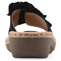 Casmyn Floral Mini Wedge Sandal - Wide Width