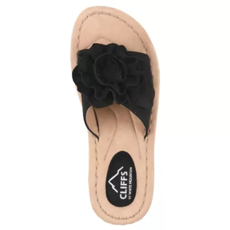 Casmyn Floral Mini Wedge Sandal - Wide Width