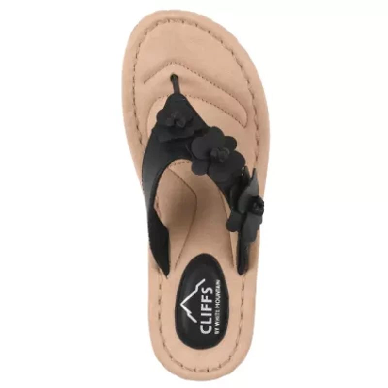 Cassilia Floral Mini Wedge Sandal - Wide Width