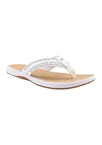 Seafish 3 Perforated Flip Flop Thong Sandals