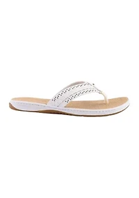 Seafish 3 Perforated Flip Flop Thong Sandals