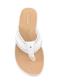 Seafish 3 Perforated Flip Flop Thong Sandals