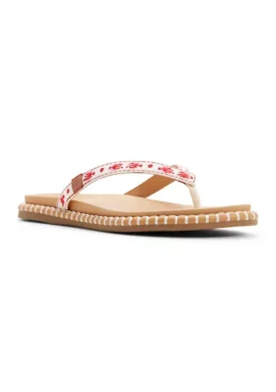 Isla Thong Embroidered Sandals
