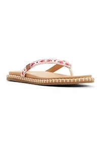 Isla Thong Embroidered Sandals