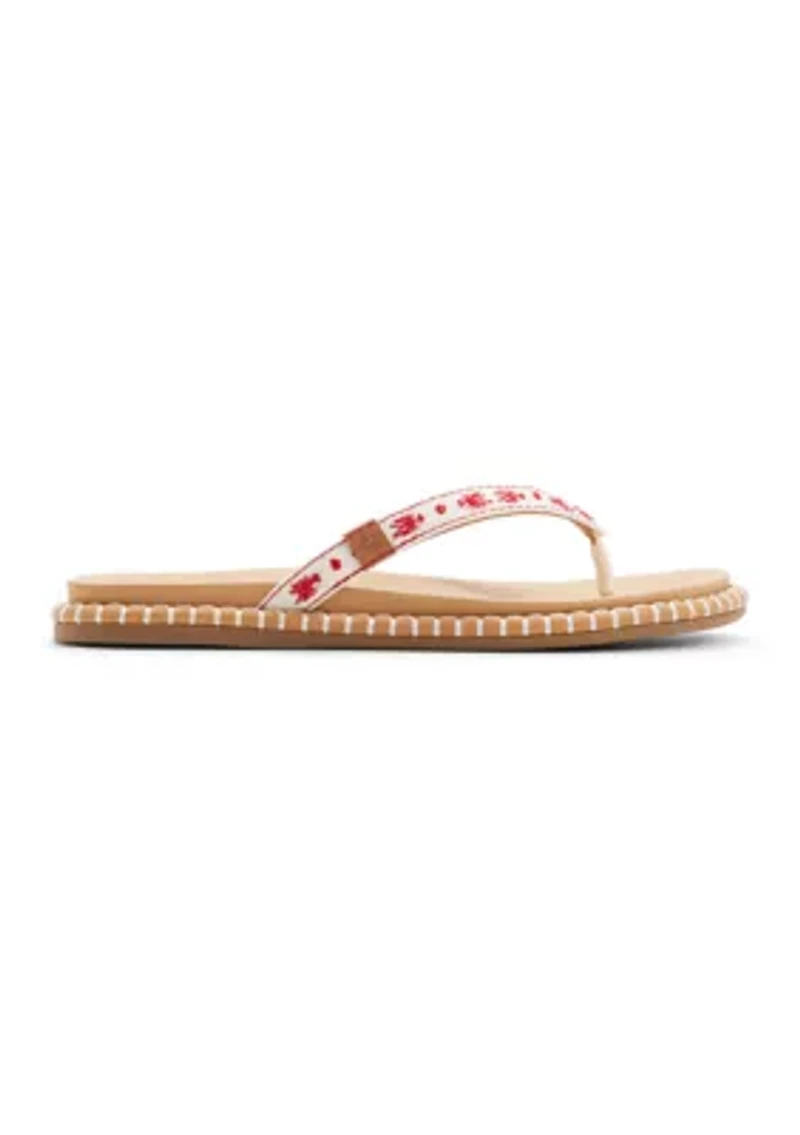 Isla Thong Embroidered Sandals