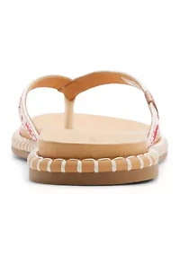 Isla Thong Embroidered Sandals