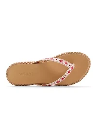Isla Thong Embroidered Sandals