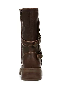 Venice Buckle Detail Boots Brown