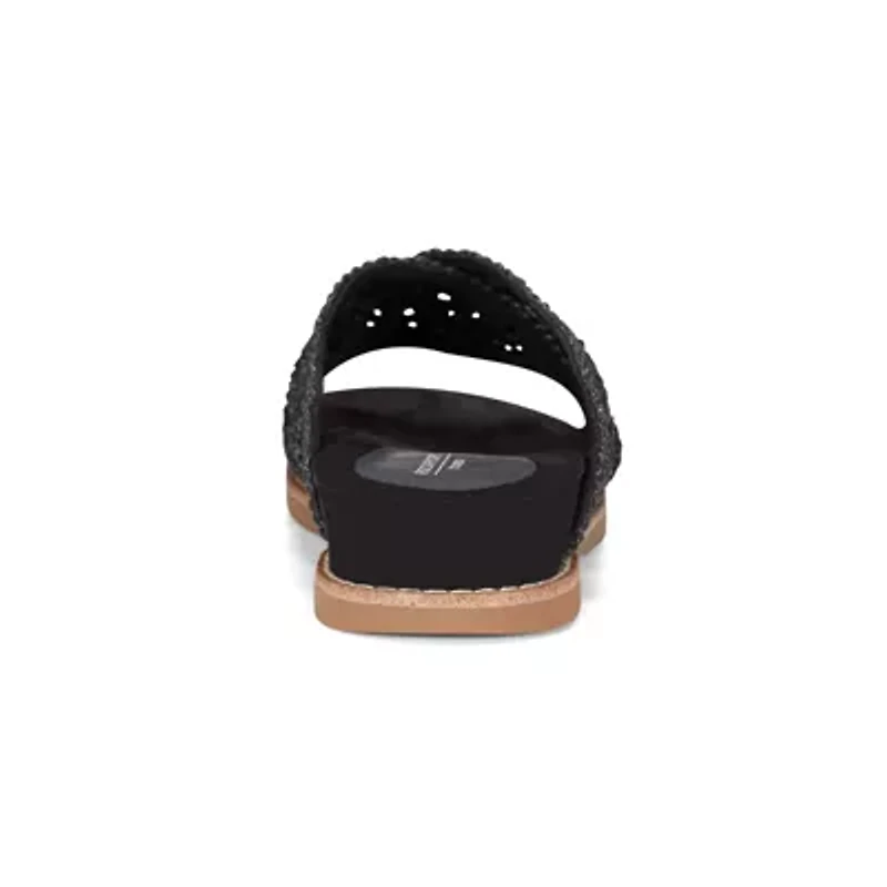 Zora Open Toe Slip-on Flat Casual Sandals