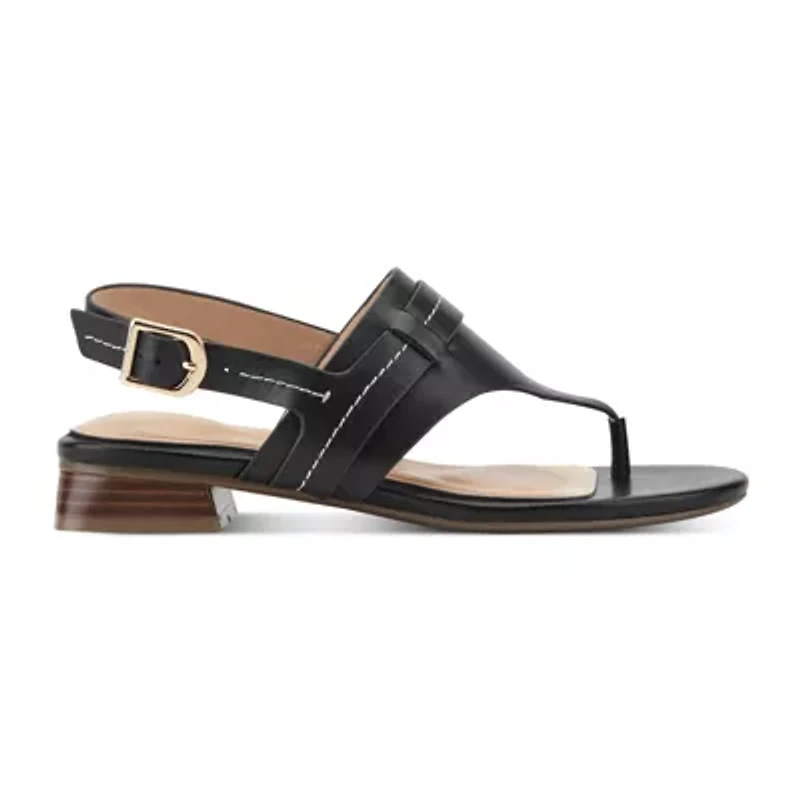 Ofera Low Block Heel Thong Slingback Sandals
