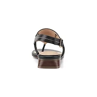 Ofera Low Block Heel Thong Slingback Sandals