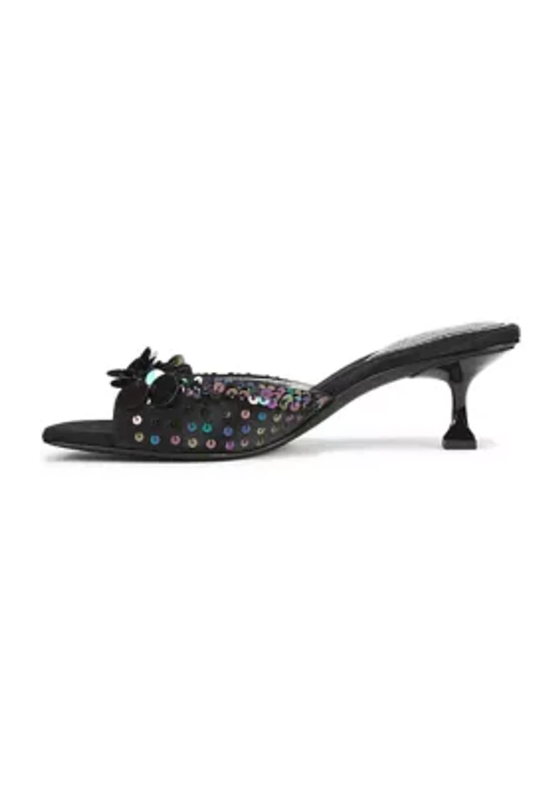 Juliana Kitten Heel Mule Sandals