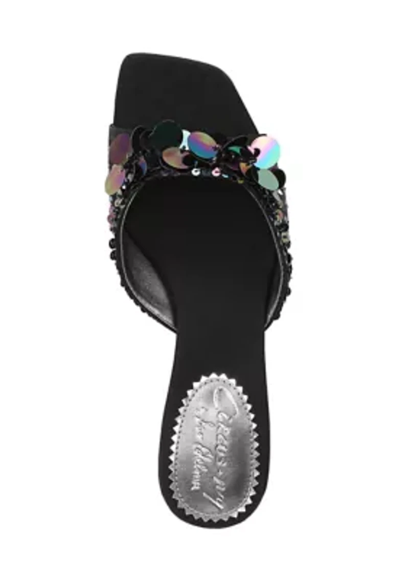 Juliana Kitten Heel Mule Sandals