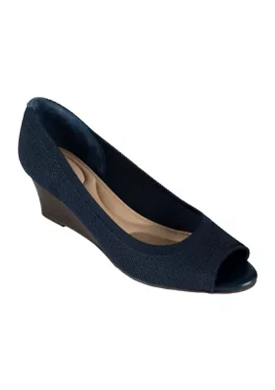 Sandra Knit Wedge Pumps