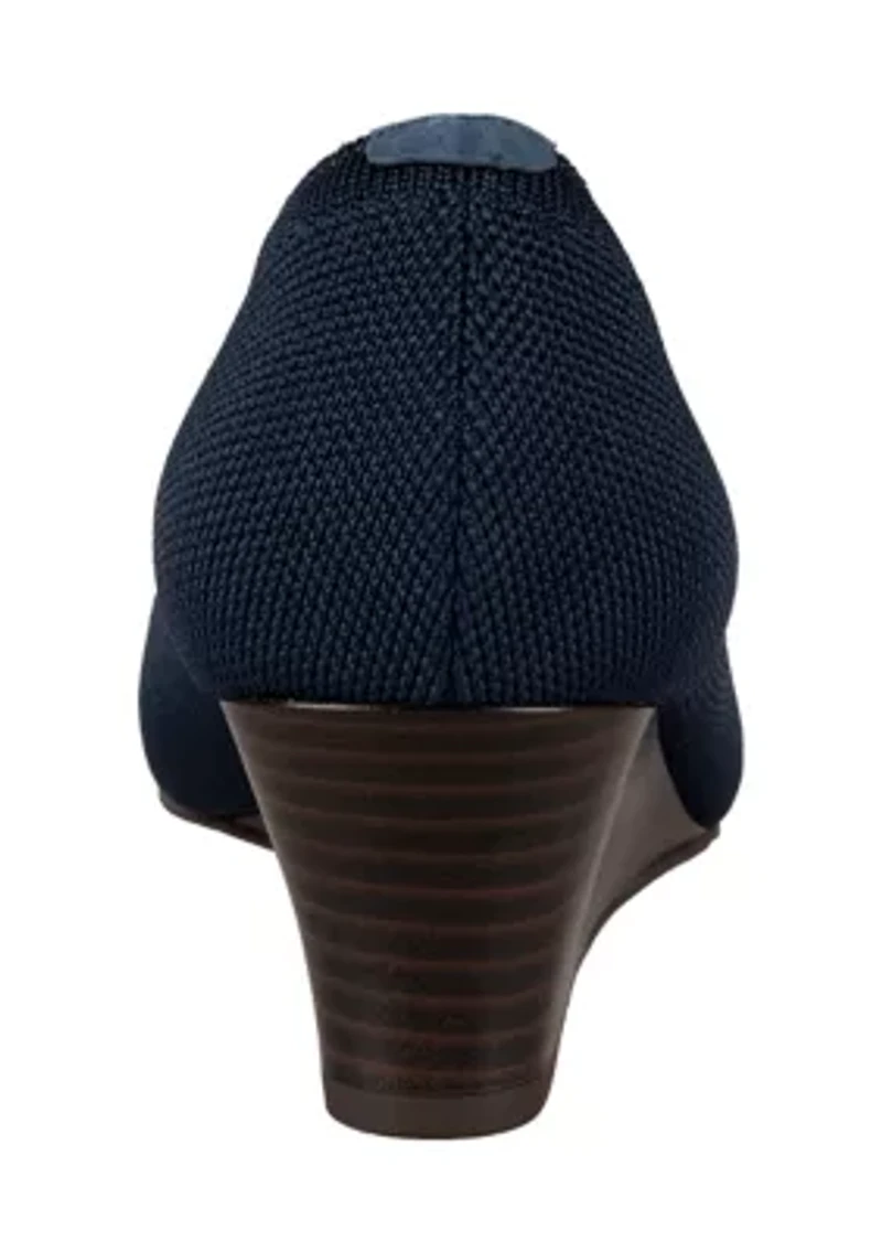 Sandra Knit Wedge Pumps