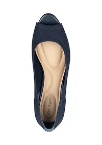 Sandra Knit Wedge Pumps