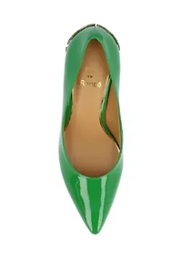 Tacy Gold Floral Heels