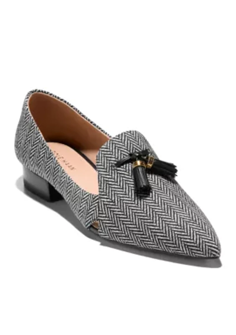 Vanya Herringbone Tassel Flats