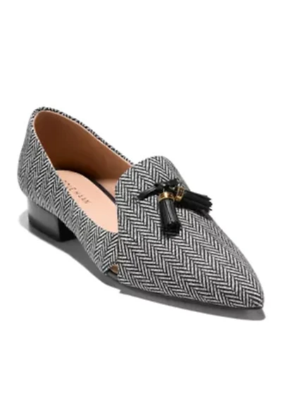 Vanya Herringbone Tassel Flats
