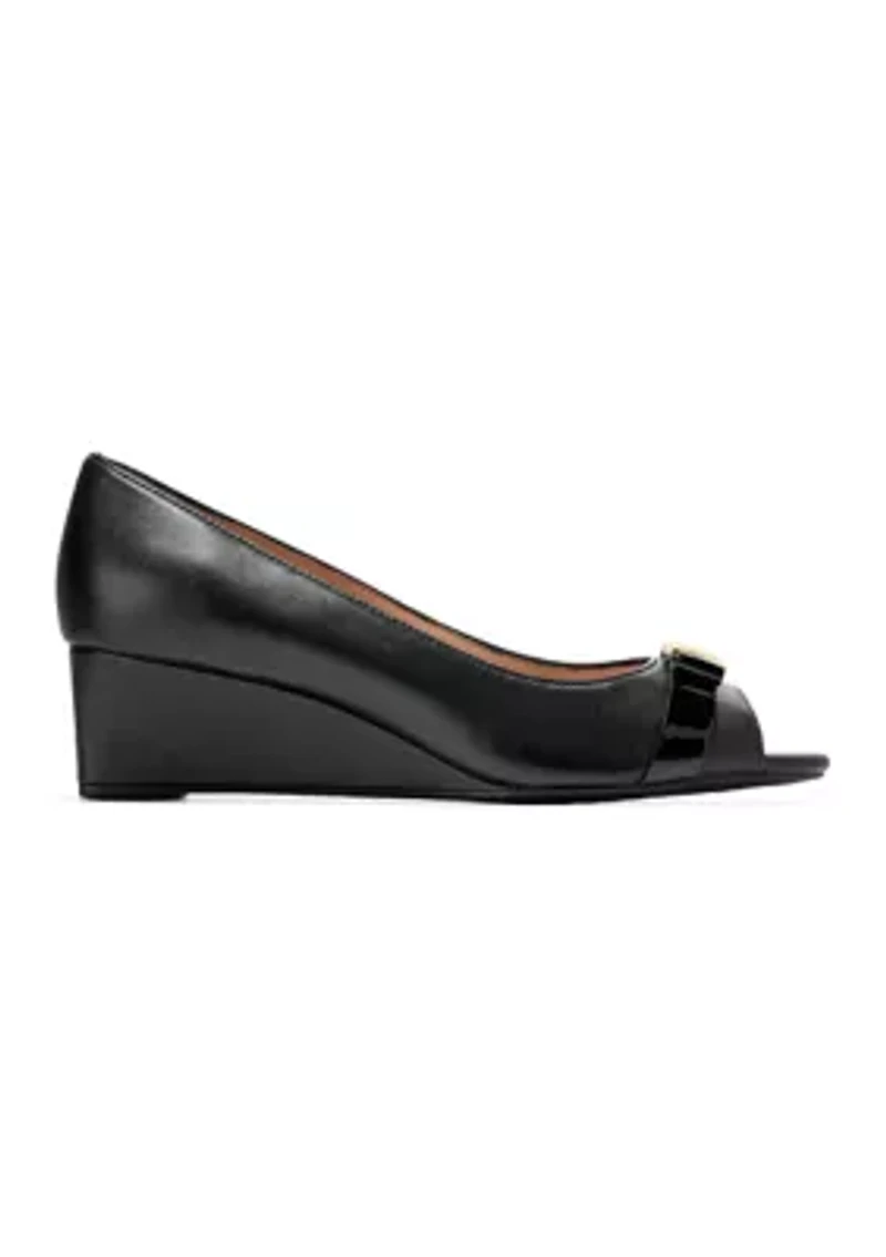 Go-To Malta Peep Toe Wedge Heels