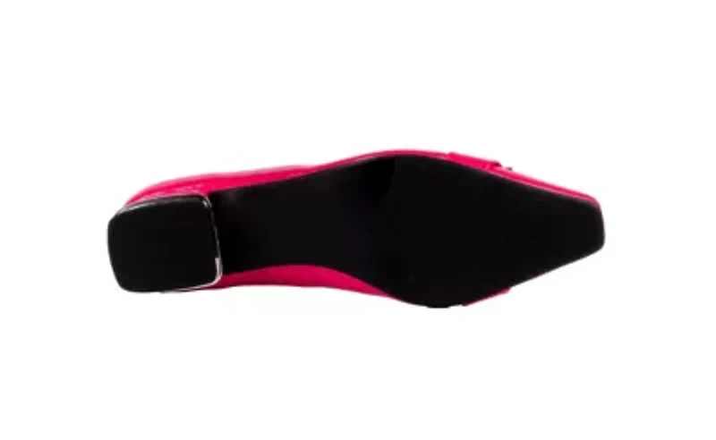 Dove, Metallic Heel & Buckle Flat