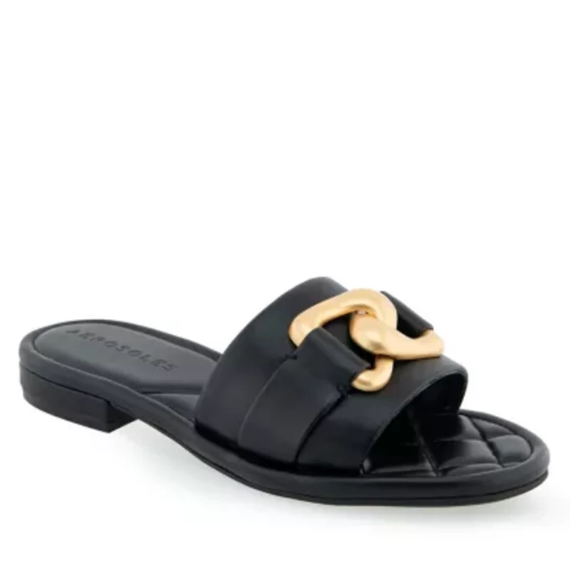 Big Charm Slide Sandals