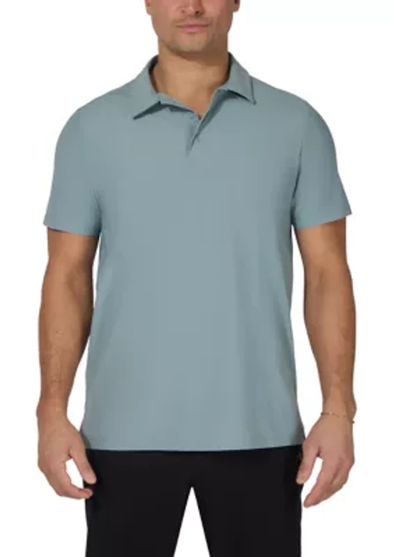 Men's Hybrid Short Sleeve Jersey Polo Shirt
