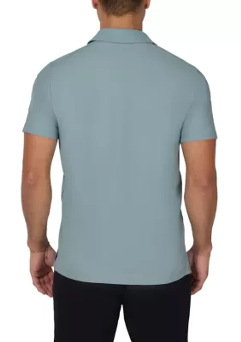 Men's Hybrid Short Sleeve Jersey Polo Shirt