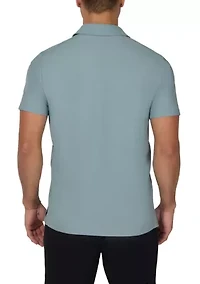 Men's Hybrid Short Sleeve Jersey Polo Shirt