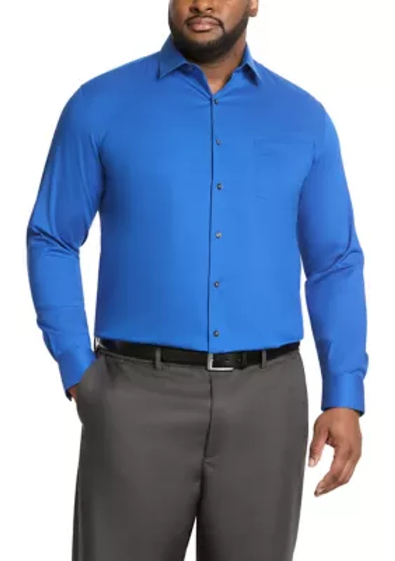 Big & Tall Solid Cotton Dress Shirt