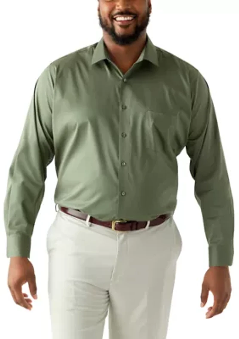 Big & Tall Ultra Wrinkle-Free Flex Collar Dress Shirt