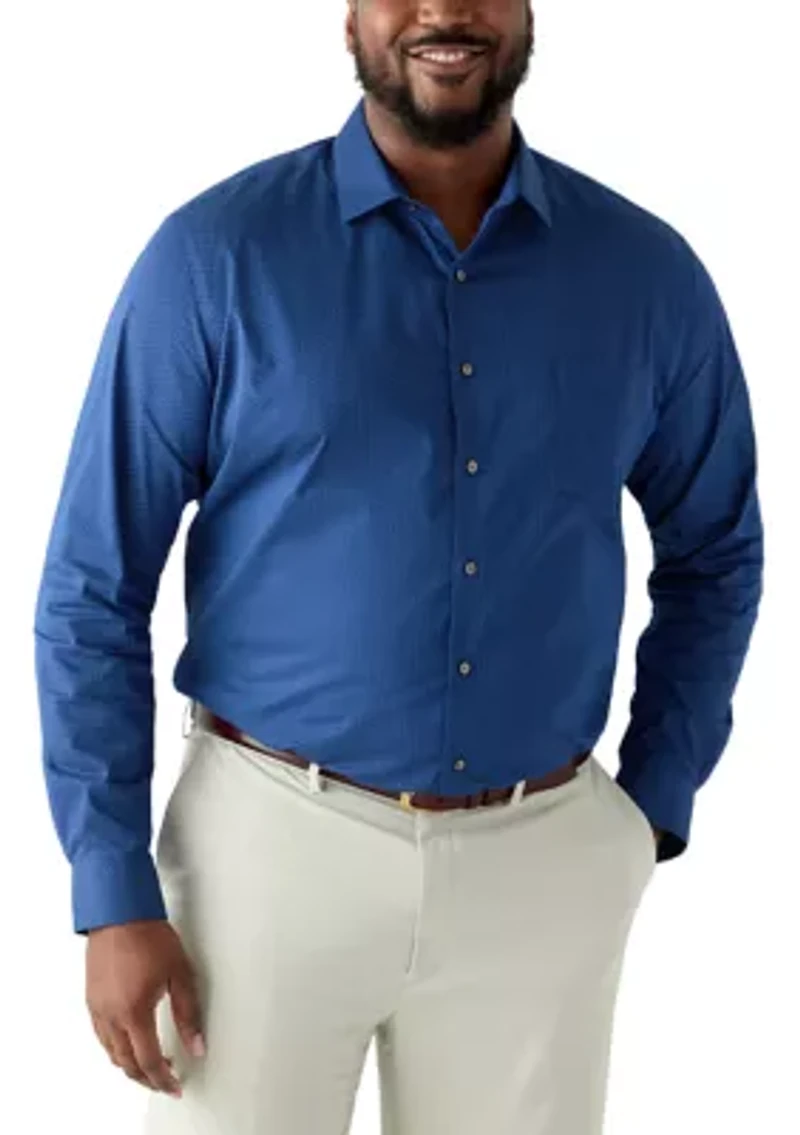 Big & Tall Wrinkle Free Printed Dress Shirt