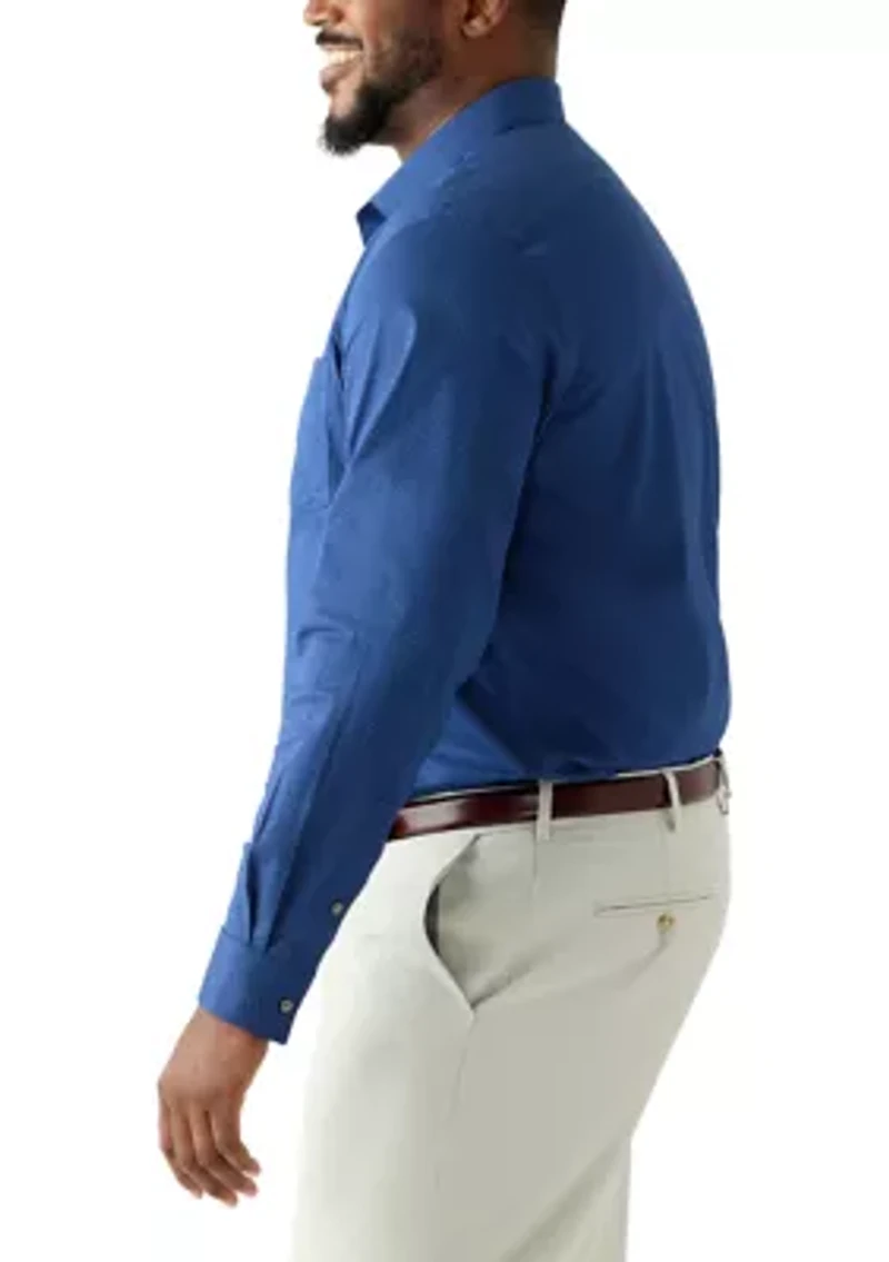 Big & Tall Wrinkle Free Printed Dress Shirt