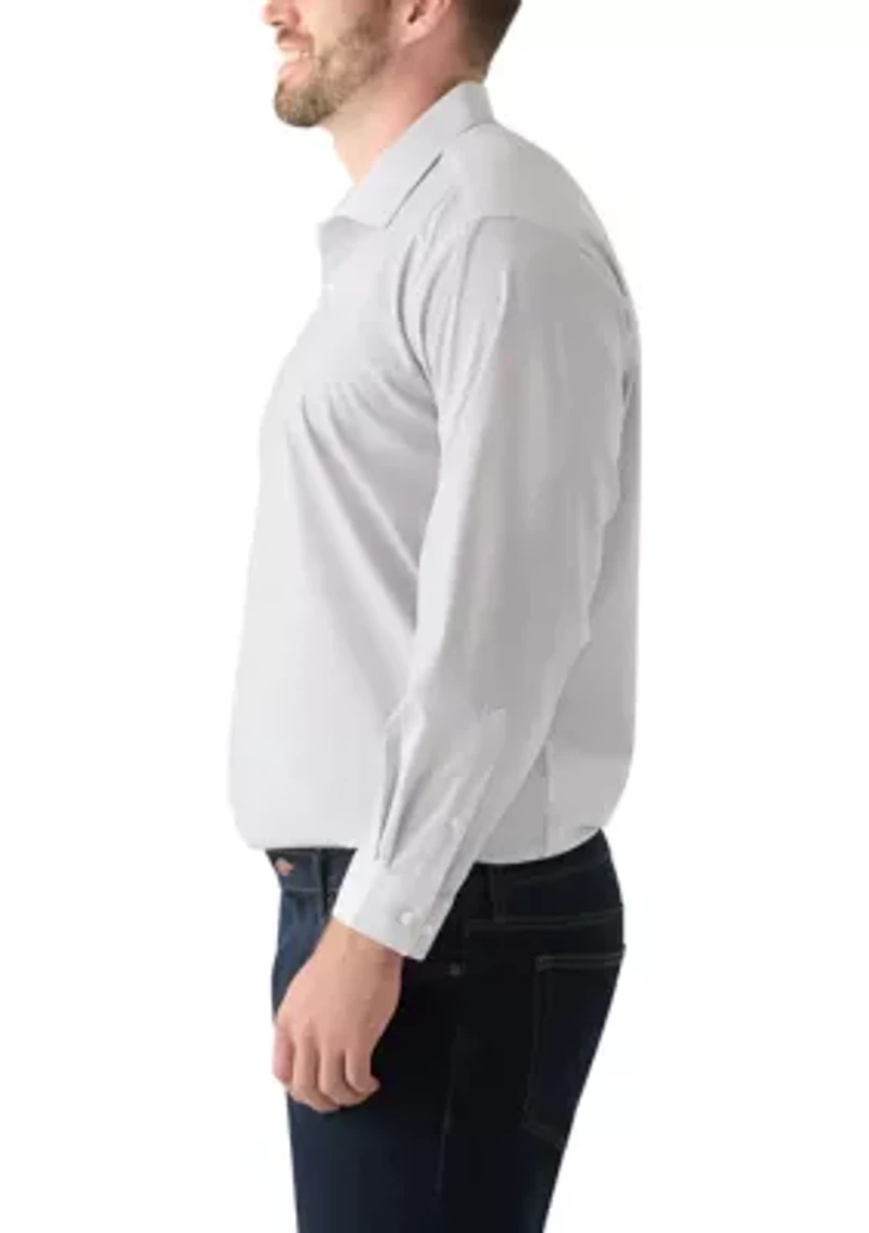 Men's Big Long Sleeve Comfort Performance Printed Shirt