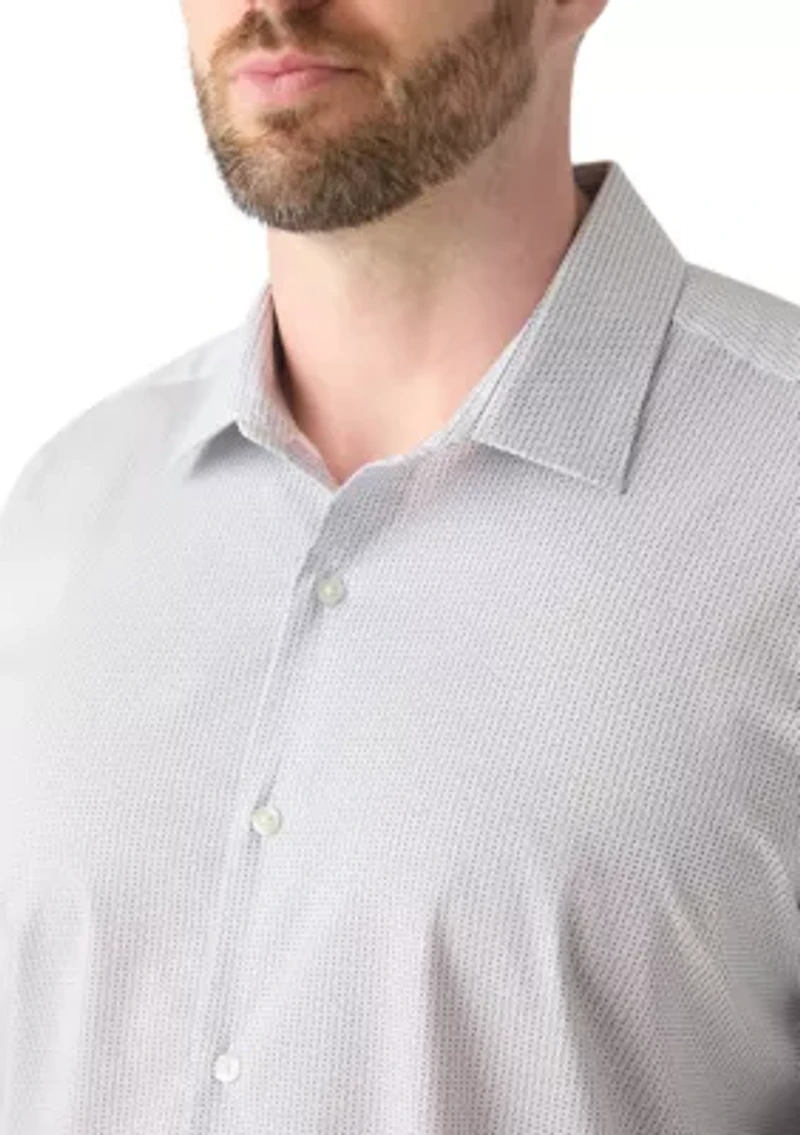 Men's Big Long Sleeve Comfort Performance Printed Shirt