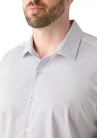 Men's Big Long Sleeve Comfort Performance Printed Shirt