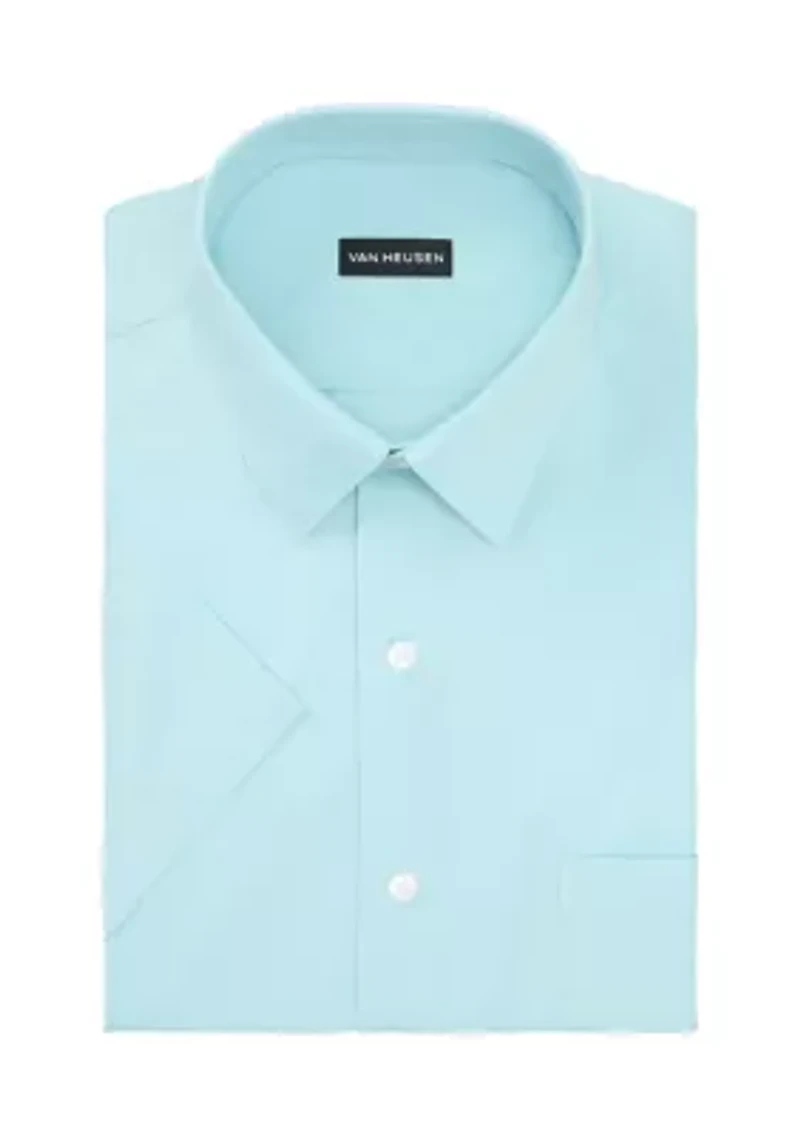 Men's Short Sleeve Regular Fit Dress Shirt
